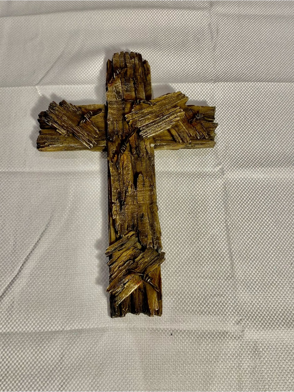 Rustic Wooden Look - Decorative Cross with nails - Wall Decor- Jesus Christ Holy
